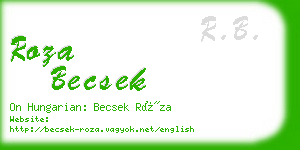 roza becsek business card